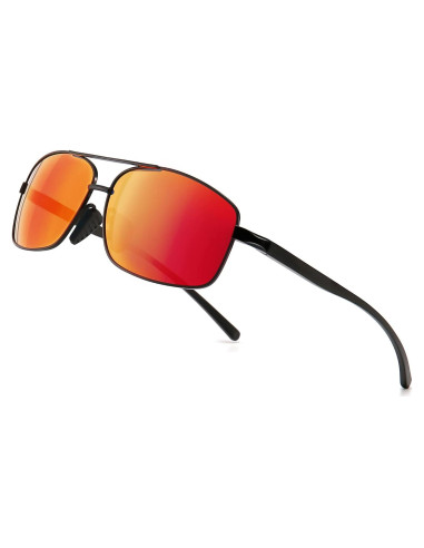 Gafas de sol polarizadas SUNGAIT rojas UV400 ultraligeras