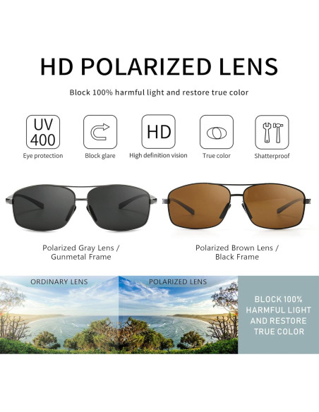 Gafas de sol polarizadas SUNGAIT 2 en 1 con protección UV400