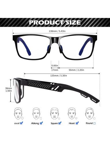 Gafas de Luz Azul ANYLUV 4571-1 Protección Diaria