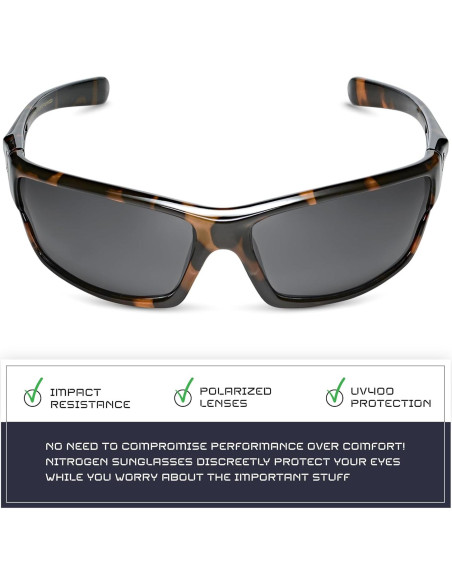 Gafas de sol deportivas Nitrogen polarizadas UV400 unisex Gafas de sol deportivas Nitrogen polarizadas UV400 unisex