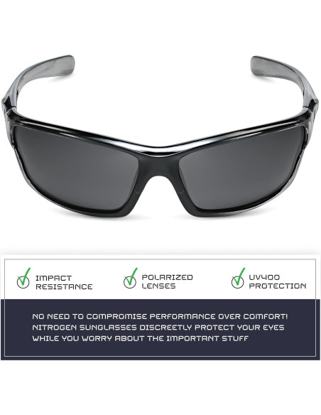 Gafas de sol deportivas Nitrogen polarizadas UV400 unisex Gafas de sol deportivas Nitrogen polarizadas UV400 unisex