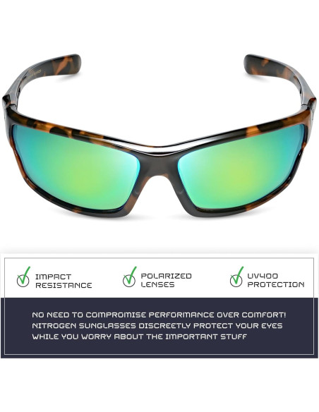 Gafas de sol deportivas Nitrogen polarizadas UV400 unisex Gafas de sol deportivas Nitrogen polarizadas UV400 unisex