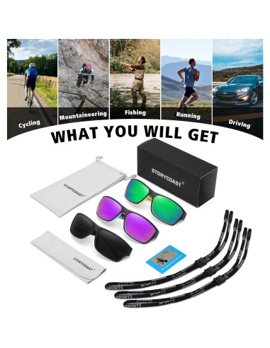 Gafas de sol STORYCOAST polarizadas 3 en 1 para deportes