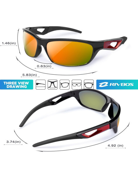 Gafas de Sol RIVBOS RB831 Polarizadas para Deportes