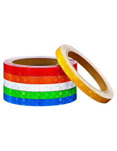 Cinta Adhesiva Reflectante Zonon, 6 Rollos 1 cm x 48 m, 6 Colores