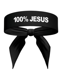 Diadema deportiva B3 U ATHLETICS 100% JESUS negra ajustable