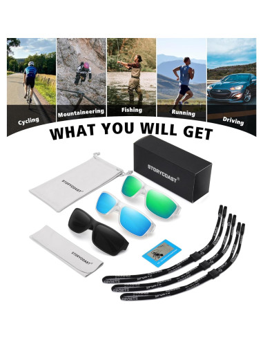 Gafas de sol polarizadas STORYCOAST 3 pack unisex