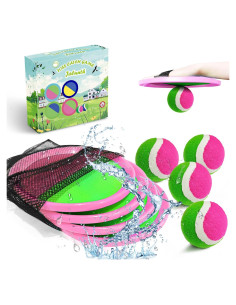 Juego de Palas Jalunth para Lanzar Pelotas Rosa 4 Pzas