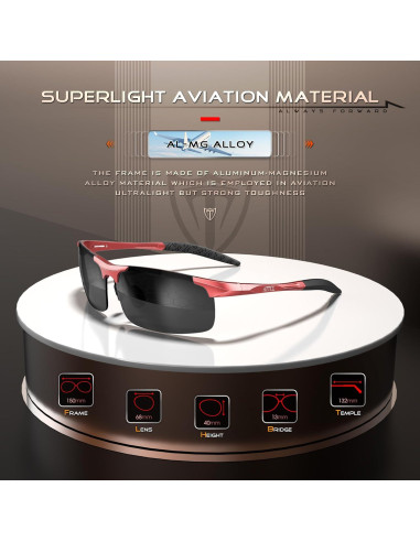Gafas de sol polarizadas ATTCL - Marco ligero Al-Mg UV400
