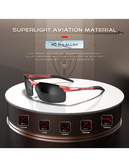 Gafas de sol polarizadas ATTCL - Marco ligero Al-Mg UV400