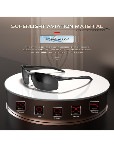 Gafas de sol polarizadas ATTCL - Marco ligero Al-Mg UV400