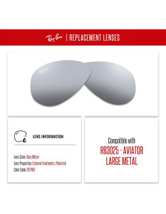 Lentes Ray-Ban RB3025 58mm Espejo Gris Polarizado + Kit 2