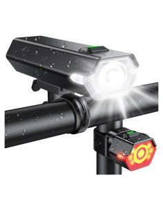 Luces de Bicicleta Cuvccn 1000 Lúmenes Recargables IP65
