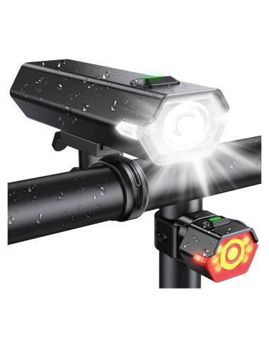 Luces de Bicicleta Cuvccn 1000 Lúmenes Recargables IP65
