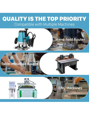 Broca de Router KEENTECH 1/2" Eje 32mm Profundidad 32mm