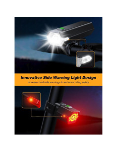 Luces de Bicicleta Cuvccn 1000 Lúmenes Recargables IP65 2