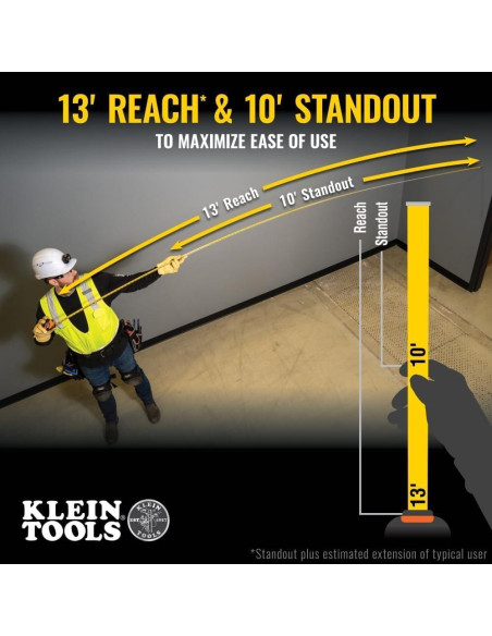 Cinta Métrica Klein Tools 9516 Doble Gancho 4.9m Nylon