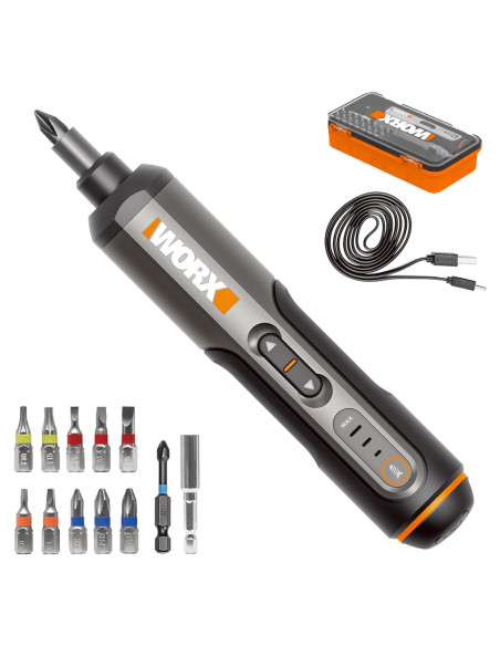 Destornillador Inalámbrico Worx 4V 300 RPM 12 Puntas Destornillador Inalámbrico Worx 4V 300 RPM 12 Puntas