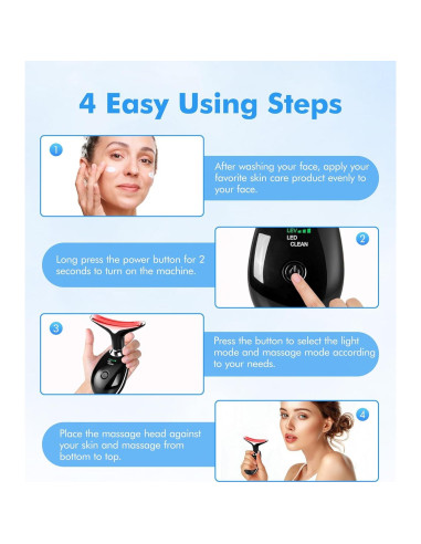 Masajeador Facial Sunpint ES-1081 7 Colores y Térmico