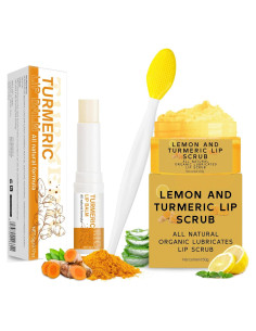 Juego de Exfoliación Labial MUREND 3 Piezas Cúrcuma y Limón