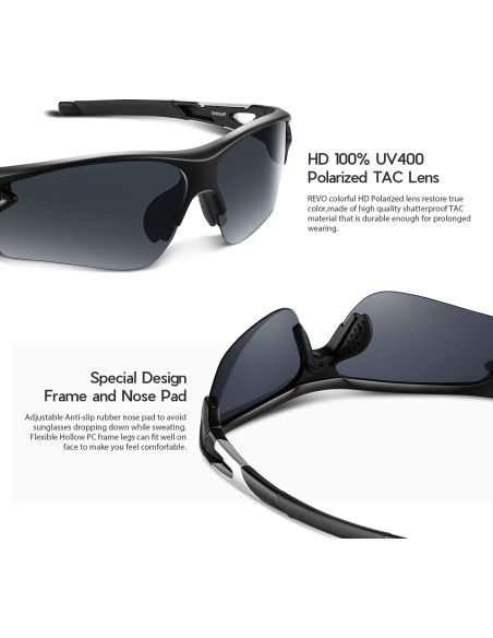 Gafas de Sol BEACOOL Deportivas Polarizadas UV400 Gafas de Sol BEACOOL Deportivas Polarizadas UV400