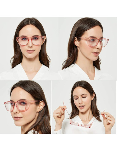 Gafas de Seguridad MORK&SUKY Antivaho Rosa para Laboratorio