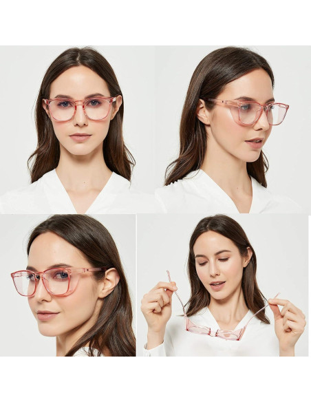 Gafas de Seguridad MORK&SUKY Antivaho Rosa para Laboratorio