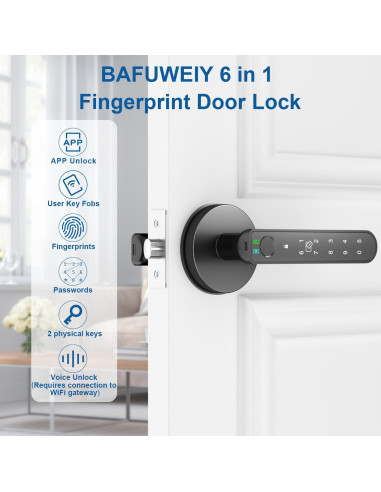 Cerradura Biométrica BAFUWEIY CA02 con Huella Dactilar y APP