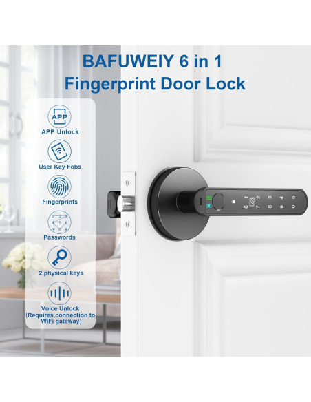 Cerradura Biométrica BAFUWEIY CA02 con Huella Dactilar y APP