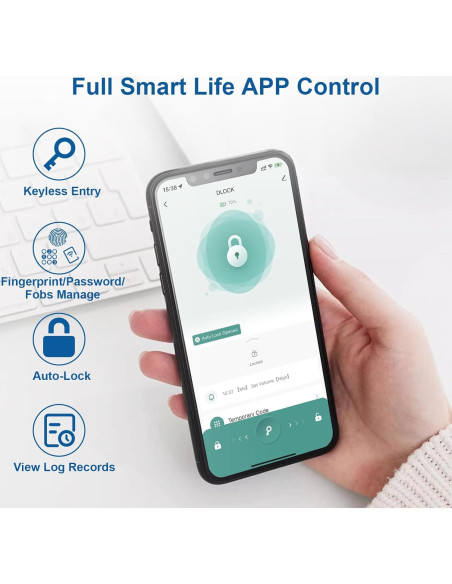 Cerradura Biométrica BAFUWEIY CA02 con Huella Dactilar y APP