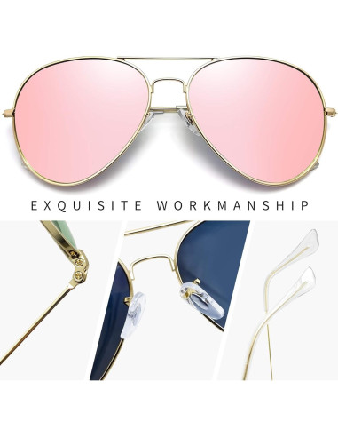 Gafas de Sol Polarizadas Joopin Rosa Espejado UV400