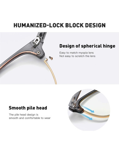 Gafas AOMASTE Anti Luz Azul Medio Marco UV Clara