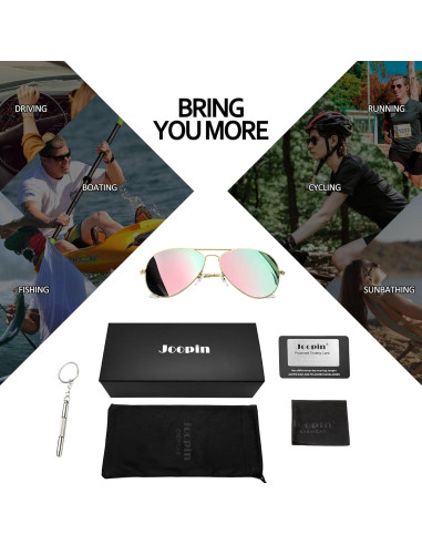 Gafas de Sol Polarizadas Joopin Rosa Espejado UV400