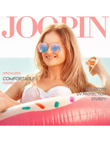 Gafas de Sol Joopin Aviador Metálicas UV400 Rosa