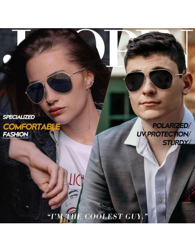 Gafas de Sol Joopin Aviador Metálicas Polarizadas UV400