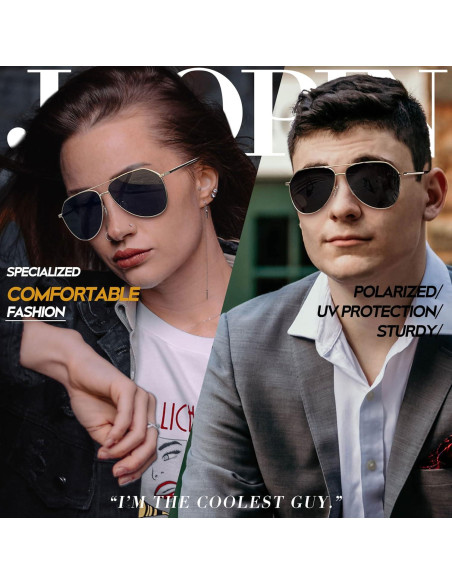 Gafas de Sol Joopin Aviador Metálicas Polarizadas UV400