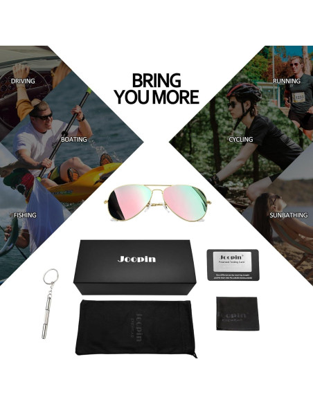 Gafas de Sol Joopin Aviador Metálicas UV400 Rosa