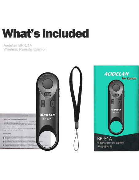 Control Remoto Inalámbrico AODELAN BR-E1A para Canon