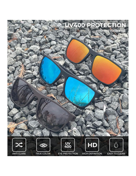 Gafas de sol KALIYADI polarizadas UV400 3 Pack clásico