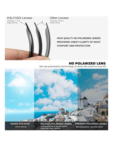 Gafas de sol KALIYADI polarizadas UV400 3 Pack clásico