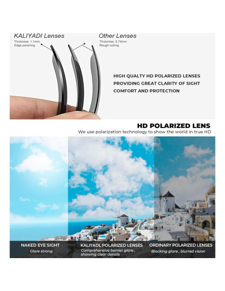 Gafas de sol KALIYADI polarizadas UV400 3 Pack clásico