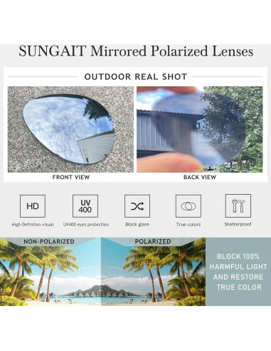 Gafas de Sol Oversize Sungait - Lentes Polarizados 60mm