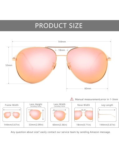 Gafas de sol aviador oversized SUNGAIT - Lentes polarizados