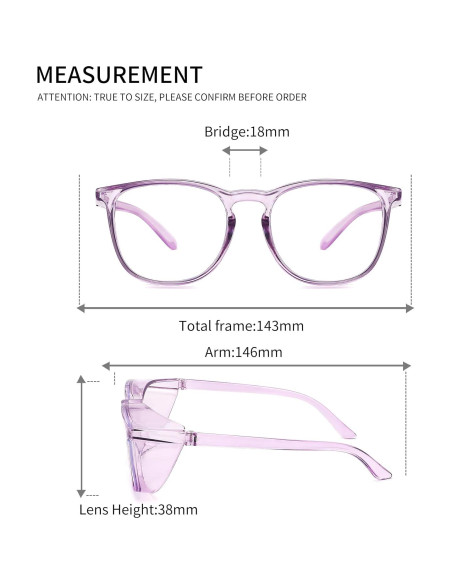 Gafas de seguridad Alsenor UV y luz azul 2 paquetes