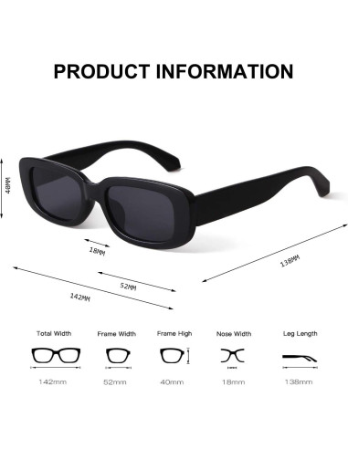 Gafas de sol BUTABY para mujeres, retro UV400, marco elegante