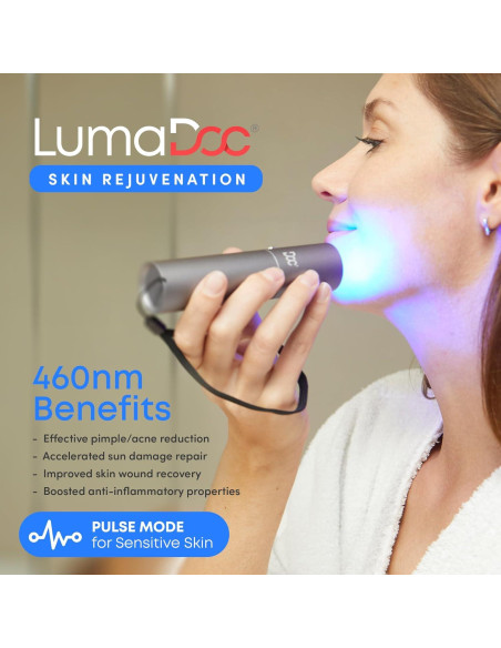 Antorcha de Terapia de Luz Roja y Azul LumaDoc 460-940nm