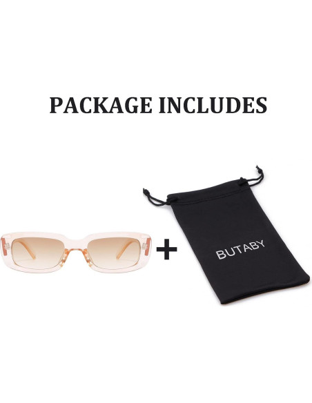 Gafas de Sol BUTABY Rectangulares UV400 para Mujeres Gafas de Sol BUTABY Rectangulares UV400 para Mujeres