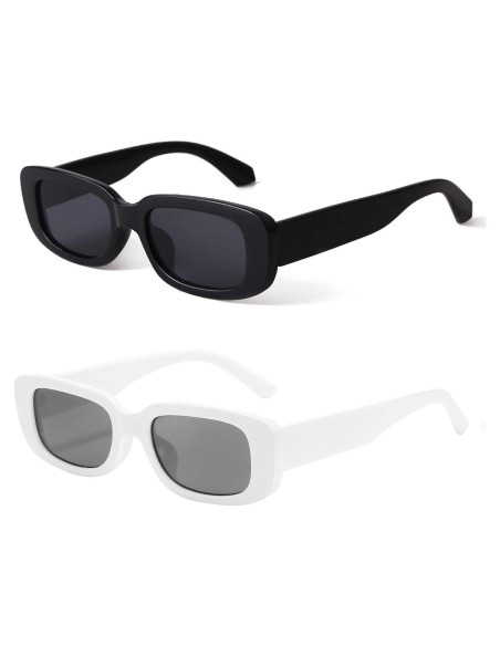 Gafas de Sol BUTABY Retro UV400 para Mujeres Marco Negro