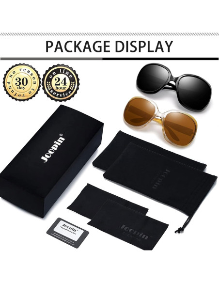 Gafas de sol Joopin grandes polarizadas UV400 para mujeres Gafas de sol Joopin grandes polarizadas UV400 para mujeres