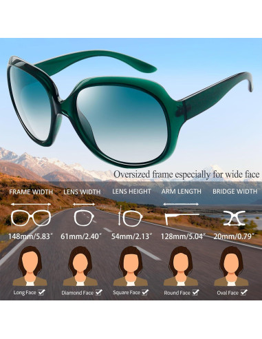 Gafas de sol grandes Joopin para mujeres, polarizadas UV400